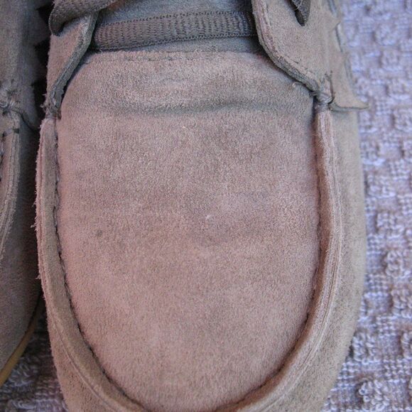 Gray Suede Fringe Bohemian Wedge Ankle Boots 6.5 - Picture 6 of 14